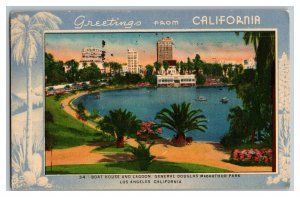 Greetings From California General Douglas Macarthur Park Standard View Postcard 