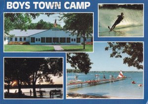 Boys Town Camp West Lake Okoboji Director Hand Signed Iowa USA Postcard