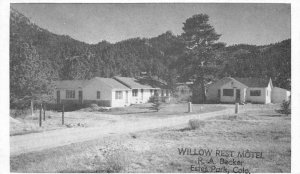 Estes Park Colorado Willow Rest Motel Vintage Postcard AA79855