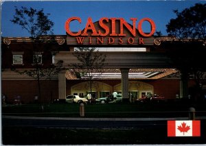 Casino Windsor Ontario Canada Postcard Near Detroit Ambassador Bridge US