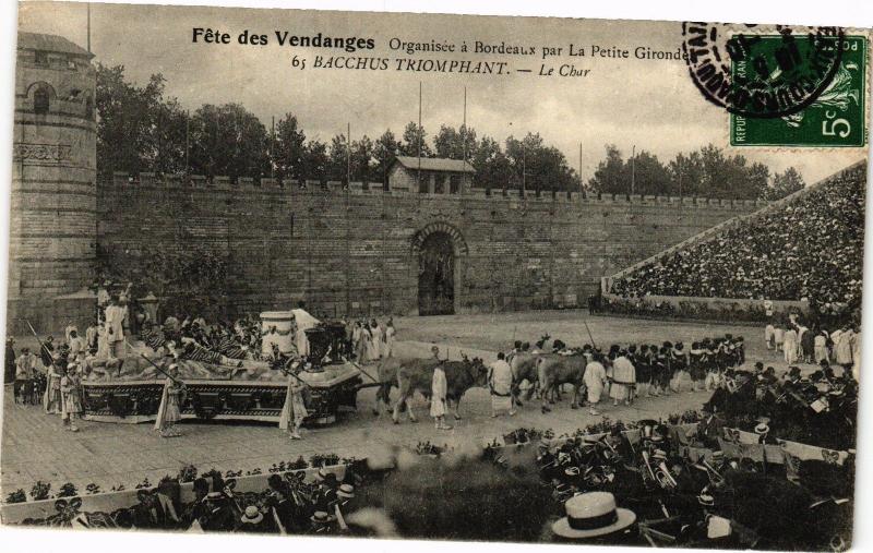 CPA AK Fete des vendagnes - Organisée a BORDEAUX par (192587)