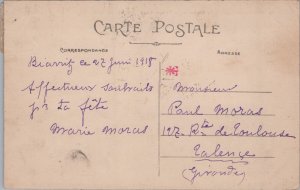 France Biarritz Le Rocher de la Vierge et Coin du Jardin Vintage Postcard C299