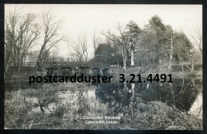 h2781 - CONCORD Mass 1940s Bridge. Real Photo Postcard