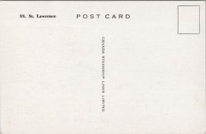 SS 'St. Lawrence' Ship Canada Steamship Lines Unused Postcard G80