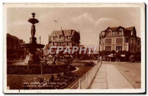 Old Postcard Deauville Beach flower The Morny and Place Morny