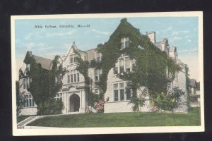 COLUMBIA MISSOURI MO. BIBLE COLLEGE BUILDING VINTAGE POSTCARD