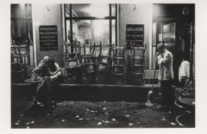 Cafe De Flore French Restaurant Sweeper Paris France Postcard