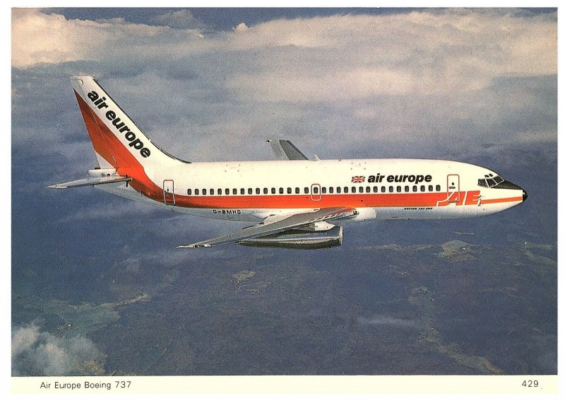 Air Europa Boeing 737 Aircraft Postcards-