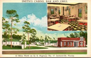 Florida Jacksonville Smith's Cabins Bar and Grill 1948