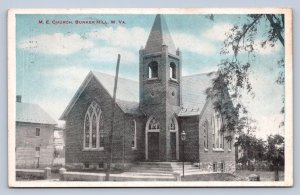 J88/ Bunker Hill West Virginia Postcard c1910 M.E. Church Building  270