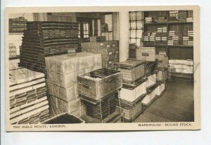438781 UK London Bible House ADVERTISING Warehouse Bound Stock Vintage postcard