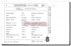 Postcard Modern Train Locomotive Diesel 202