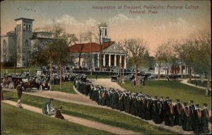 Amherst College Massachusetts MA Pres Meiklejohn Inauguration c1910 Postcard