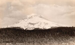 Vintage Postcard 1910s Mt Hood Active Stratovolcano Cascade Volcanic Oregon RPPC