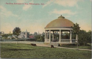 Postcard Pavilion Entrance to Zoo Wilmington DE Delaware