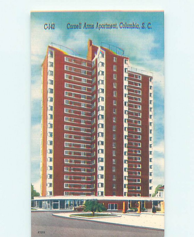 Linen APARTMENT BUILDING SCENE Columbia South Carolina SC AE2746