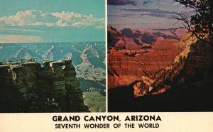 Vintage Postcard Multi View Grand Canyon Arizona AZ Seventh Wonder of the World