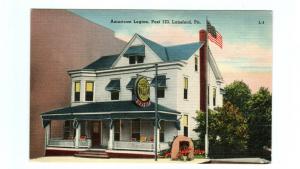 American Legion Lansford Pennsylvania linen postcard