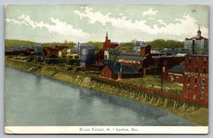 River Front   St. Charles  Missouri   Postcard  c1915