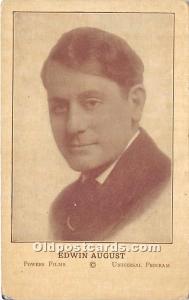 Edwin August Theater Actor / Actress Unused 