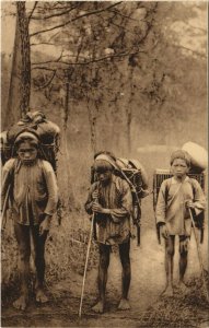 PC PHILIPPINES, THREE NATIVE BOYS, Vintage Postcard (b39176)
