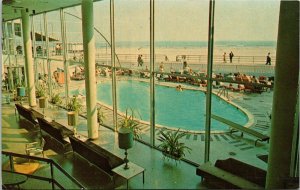 La Concha Hotel Swimming Pool Beach View VTG Postcard UNP 4c Lincoln Stamp 