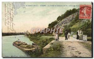 Old Postcard Surroundings Sand Juigne La Vallee De Solesmes view Ste Anne Des...