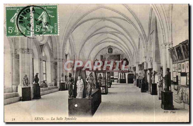 Old Postcard The Synodal Sens room