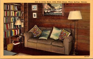 Georgia Warm Springs Little White House Sofa In Living Room Curteich
