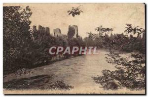 Old Postcard Around Salies de Bearn Belloc Ruins seen Gave