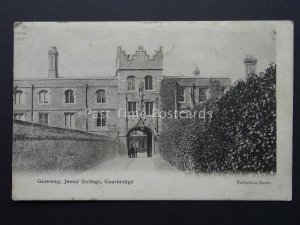 Cambridge JESUS COLLEGE GATEWAY c1904 Postcard by Valentine