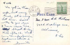 Beloit Wisconsin~Public Carnegie Library~House Background~1943 Postcard