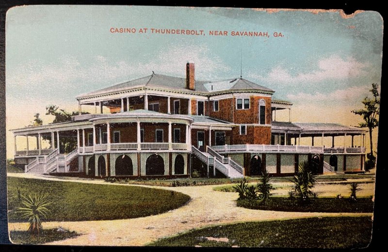 Vintage Postcard 1907-1915 The Casino at Thunderbolt, Savannah, Georgia (GA)