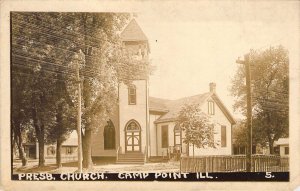 RPPC,c.'11,  Camp Point, IL, Presbyterian Church, Quincy Area, Old Post Card