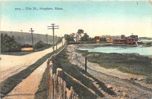 Hingham MA Otis Street in 1907 Postcard