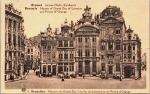 Belgium Bruxelles Houses of Grand Duc of Lorraine Brussels Vintage Postcard C057