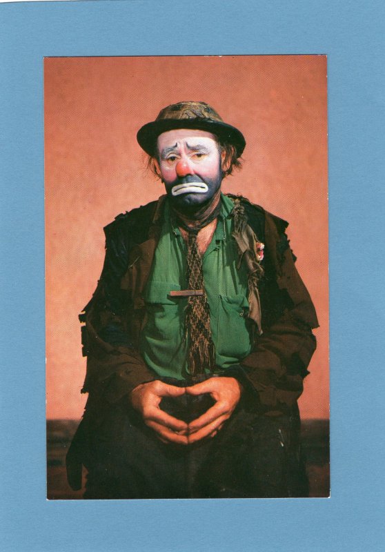 Emmett Kelly Weary Willie Clown Postcard Circus Mime Mournful Tramp Character