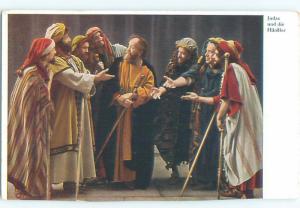 foreign Old Postcard JUDAS IN RELIGIOUS SCENE AC2241