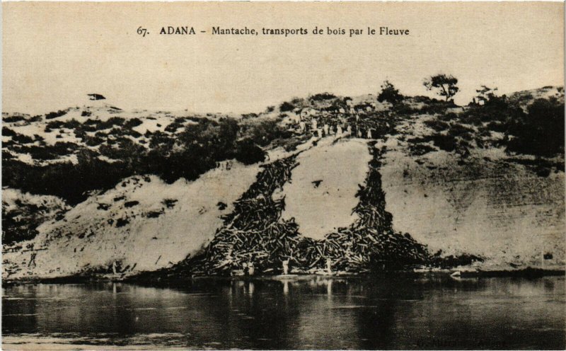 PC CPA TURKEY, ADANA, MANTACHE, TRANSPORTS DE BOIS, Vintage Postcard (b21306)