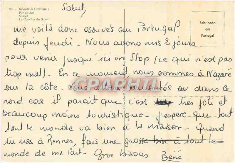 Postcard Modern 463 nazare portugal sunset