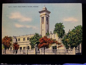 Vintage Postcard 1930-1945 Santa Cruz (Catholic) Church, Tucson, Arizona (AZ)