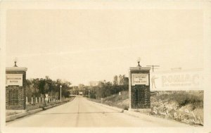 C-1910 Sault City Wisconsin Gateway Advertising RPPC Photo Postcard 22-11780