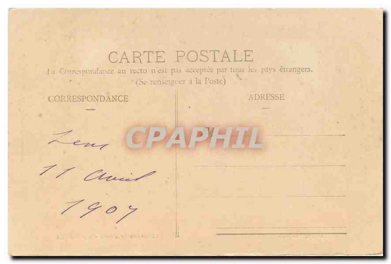 Old Postcard Sens panorama train