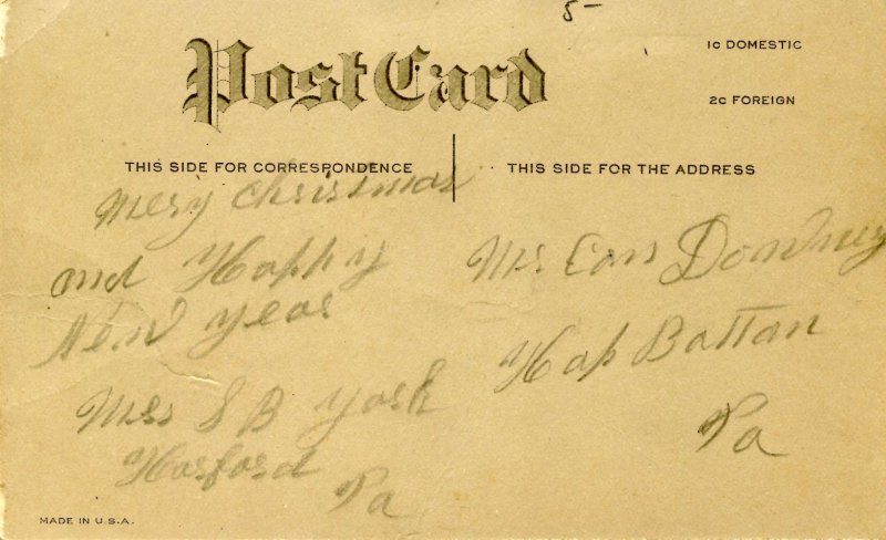 Greeting - Christmas, Santa Claus, Red Suit  (chipping)