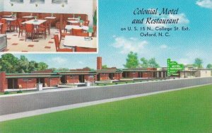 North Carolina Oxford Colonial Motel And Restaurant