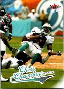 2004 Fleer Football Card Chris Chambers Miami Dolphins sk9271