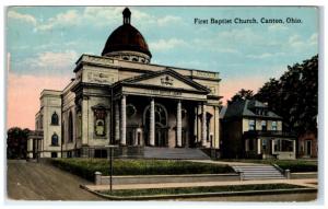 1916 First Baptist Church, Canton, Ohio Postcard
