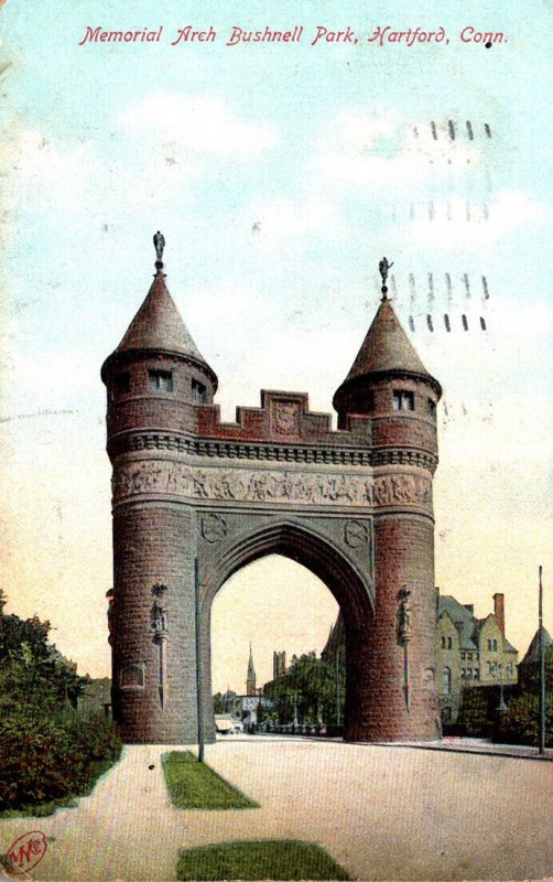 Connecticut Hartford Bushnell Park Memorial Arch 1907