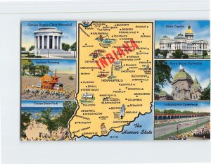 Postcard The Hoosier State, Indiana