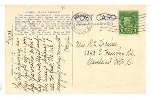 CA - Santa Barbara. Santa Barbara Mission, Plaza & Fountain